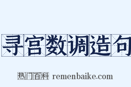 寻宫数调造句是什么意思的图片